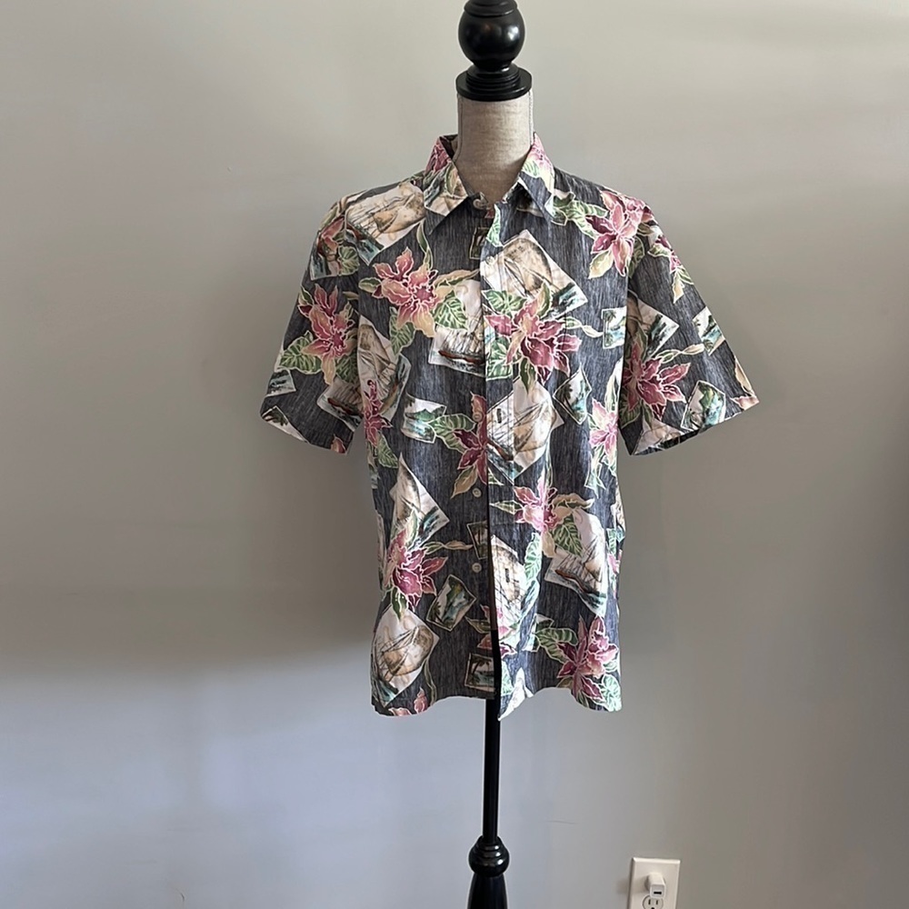 Cooke Street size Large 100% cotton Hawaiian short sleeve button down